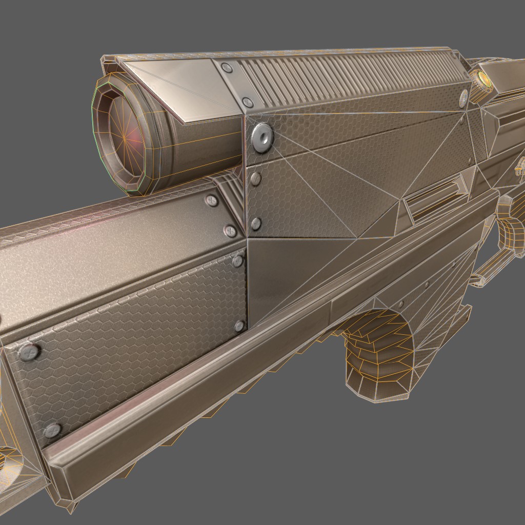  Low Poly Futuristic Weapon Concept preview image 3